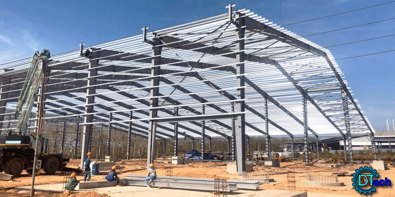 Thi công kết cấu nhà thép tiền chế